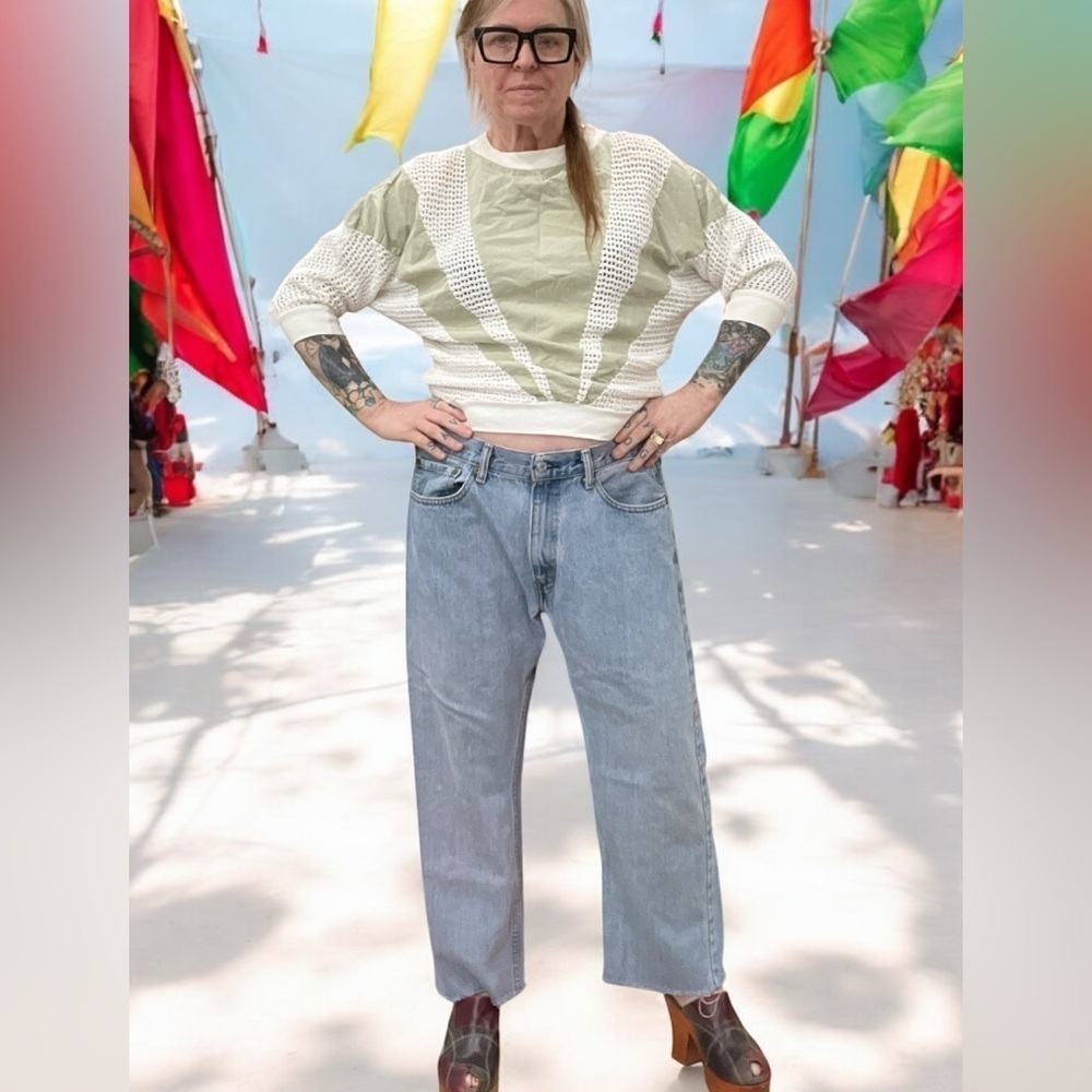 Levi's 505 straight leg faded Denim Jeans-36W